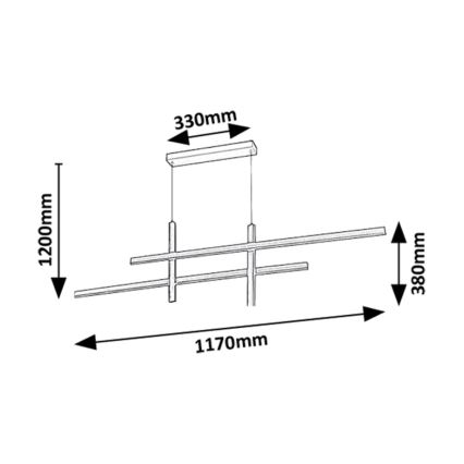 Rabalux - LED Lustr na lanku LED/40W/230V 3000K
