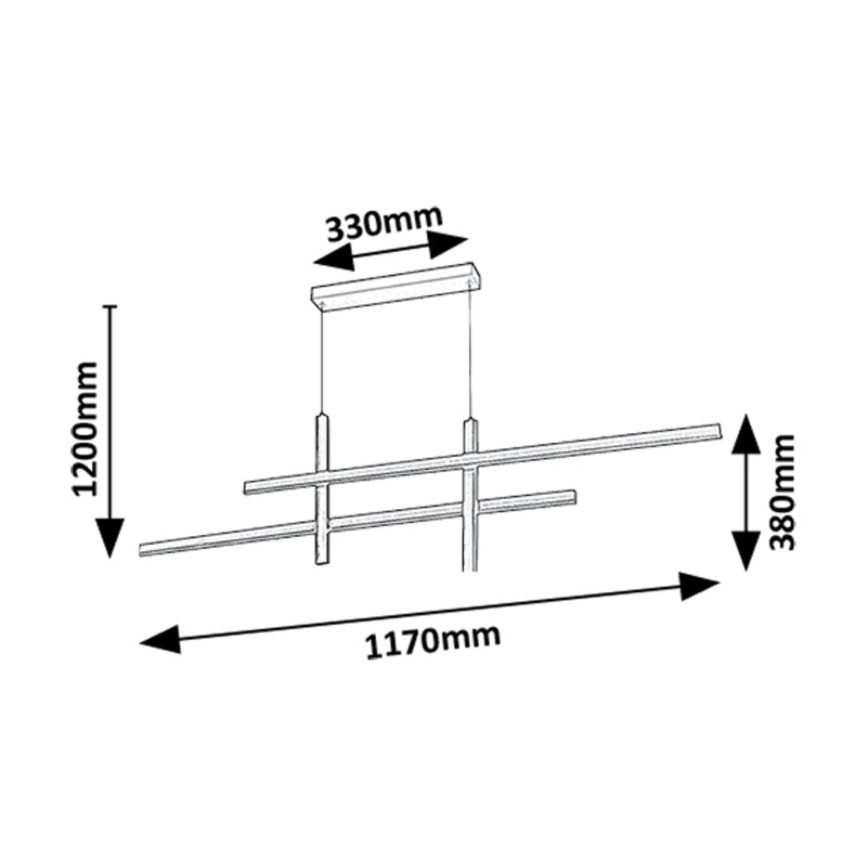 Rabalux - LED Lustr na lanku LED/40W/230V 3000K