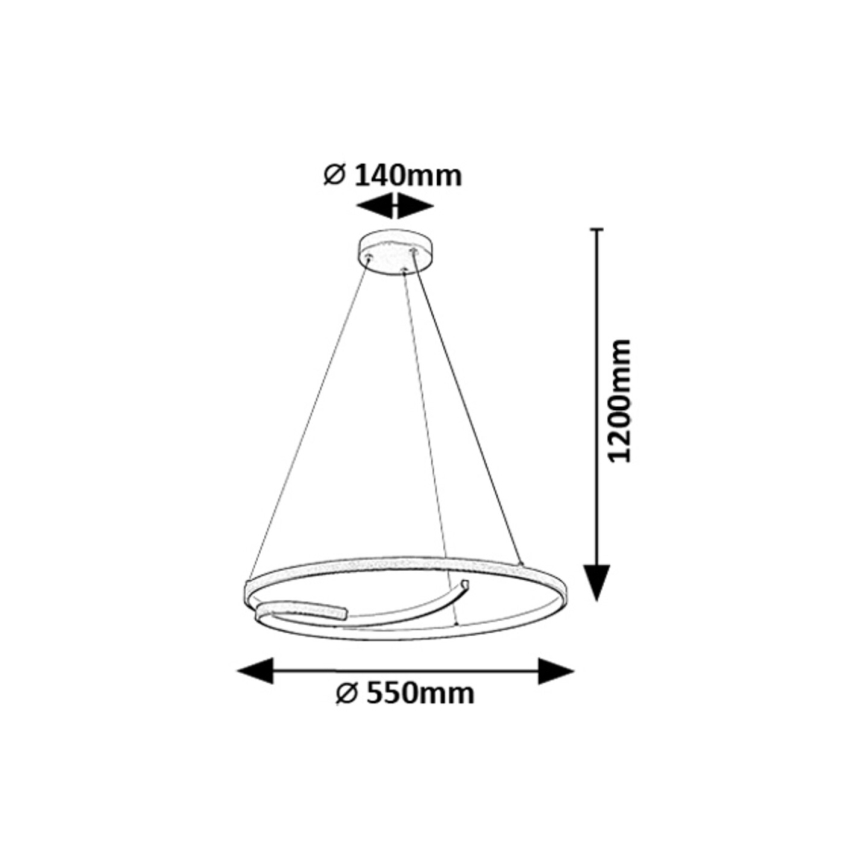 Rabalux - LED Lustr na lanku LED/40W/230V 4000K