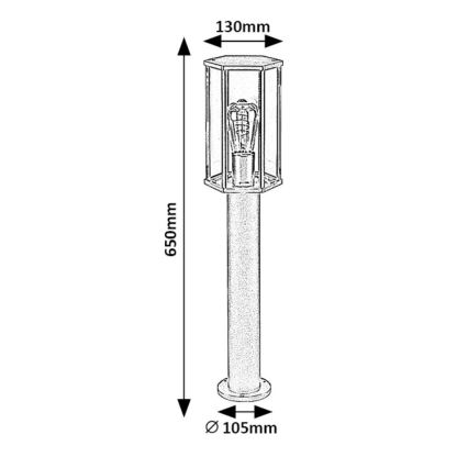 Rabalux - Venkovní lampa 1xE27/40W/230V IP44