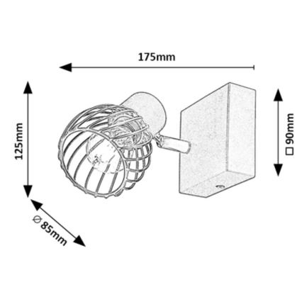 Rabalux - Nástěnné bodové svítidlo 1xE14/10W/230V
