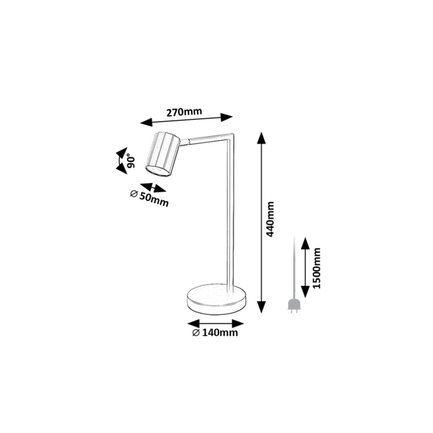Rabalux - Stolní lampa 1xGU10/5W/230V černá