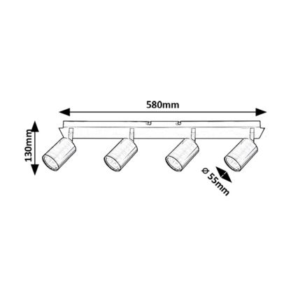 Rabalux - Bodové svítidlo 4xGU10/15W/230V