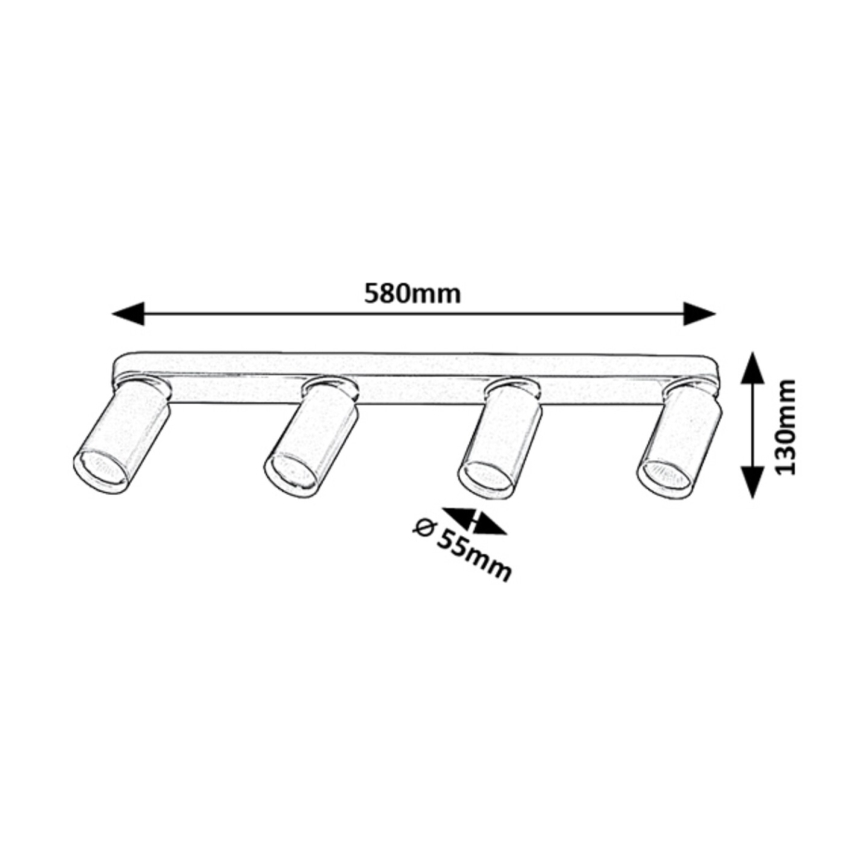 Rabalux - Bodové svítidlo 4xGU10/5W/230V zlatá