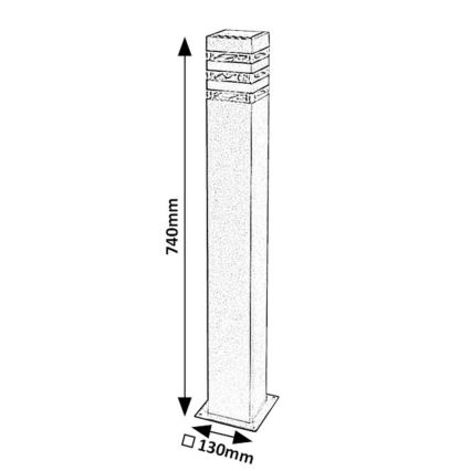 Rabalux - Venkovní lampa 1xE27/12W/230V IP44