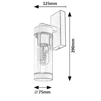 Rabalux - Venkovní nástěnná lampa 1xE27/12W/230V IP44