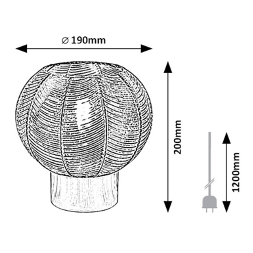 Rabalux - Stolní lampa 1xE27/40W/230V