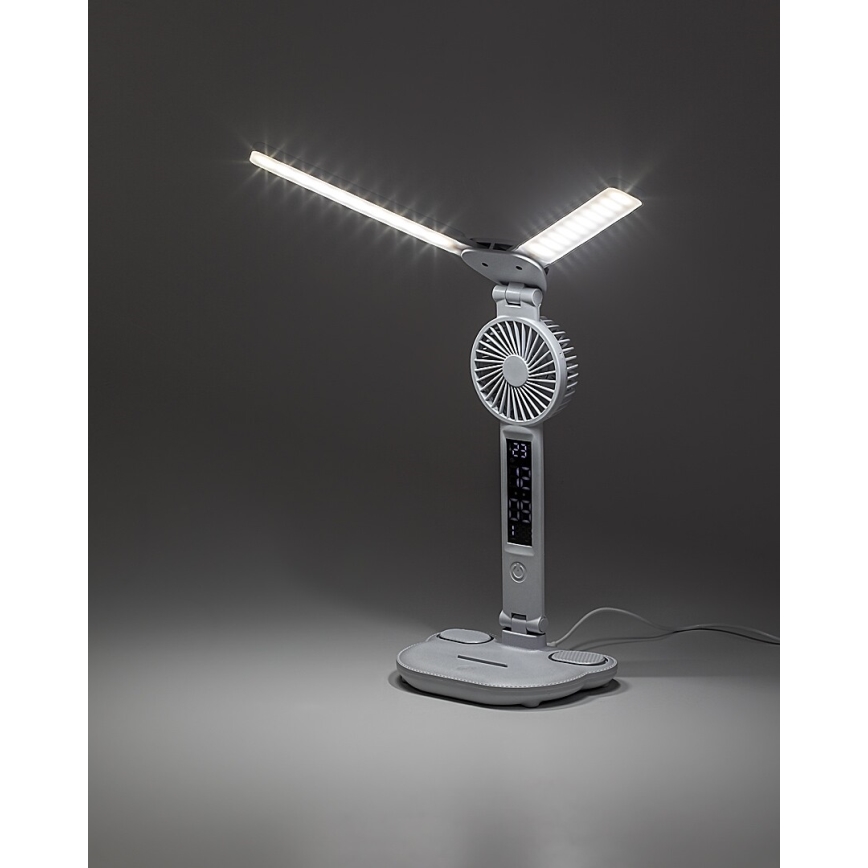 Rabalux - LED Stmívatelná stolní lampa s ventilátorem LED/7W/5V 3000/4000/6500K