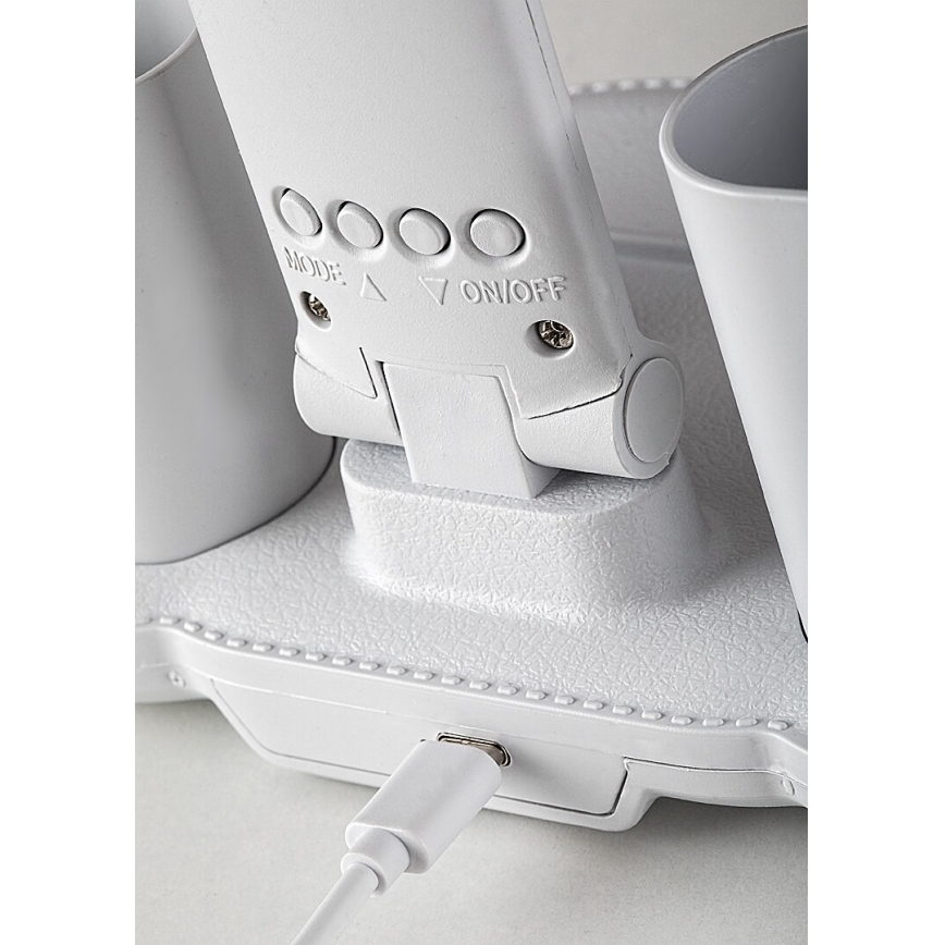 Rabalux - LED Stmívatelná stolní lampa s ventilátorem LED/7W/5V 3000/4000/6500K