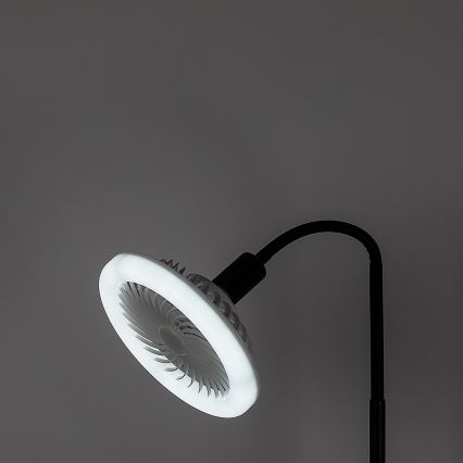 Rabalux - LED Stmívatelná stojací lampa s ventilátorem 1xE27/16W/230V 3000-6500K