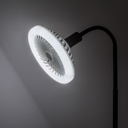 Rabalux - LED Stmívatelná stojací lampa s ventilátorem pr. 30 cm 1xE27/16W/230V 3000-6500K + dálkové ovládání
