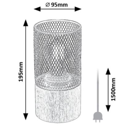 Rabalux - Stolní lampa 1xE27/25W/230V buk