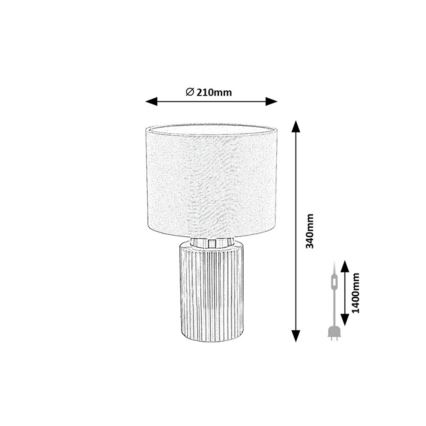 Rabalux - Stolní lampa 1xE14/40W/230V šedá