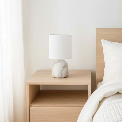 Rabalux - Stolní lampa 1xE14/40W/230V bílá/dekor mramoru