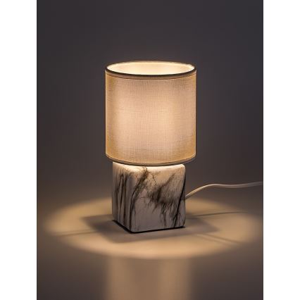 Rabalux - Stolní lampa 1xE14/40W/230V bílá/dekor mramoru