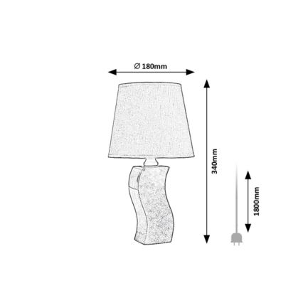 Rabalux - Stolní lampa 1xE14/40W/230V modrá