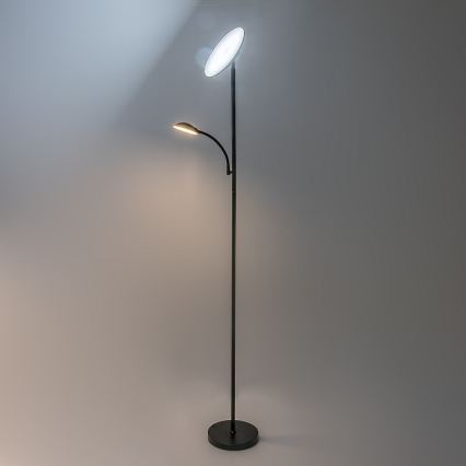 Rabalux - LED Stmívatelná stojací lampa LED/23W/230V 3000/4200/6500 černá