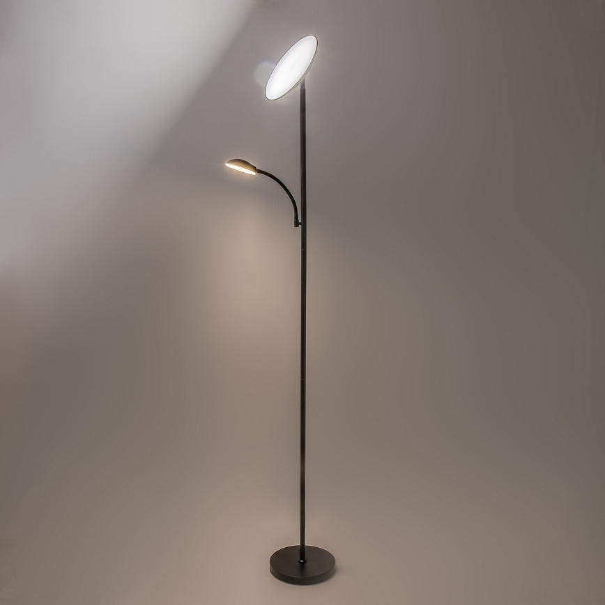 Rabalux - LED Stmívatelná stojací lampa LED/23W/230V 3000/4200/6500 černá