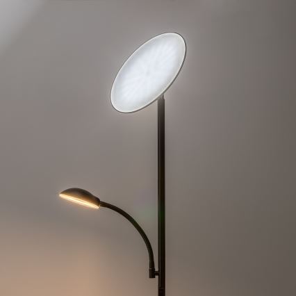 Rabalux - LED Stmívatelná stojací lampa LED/23W/230V 3000/4200/6500 černá