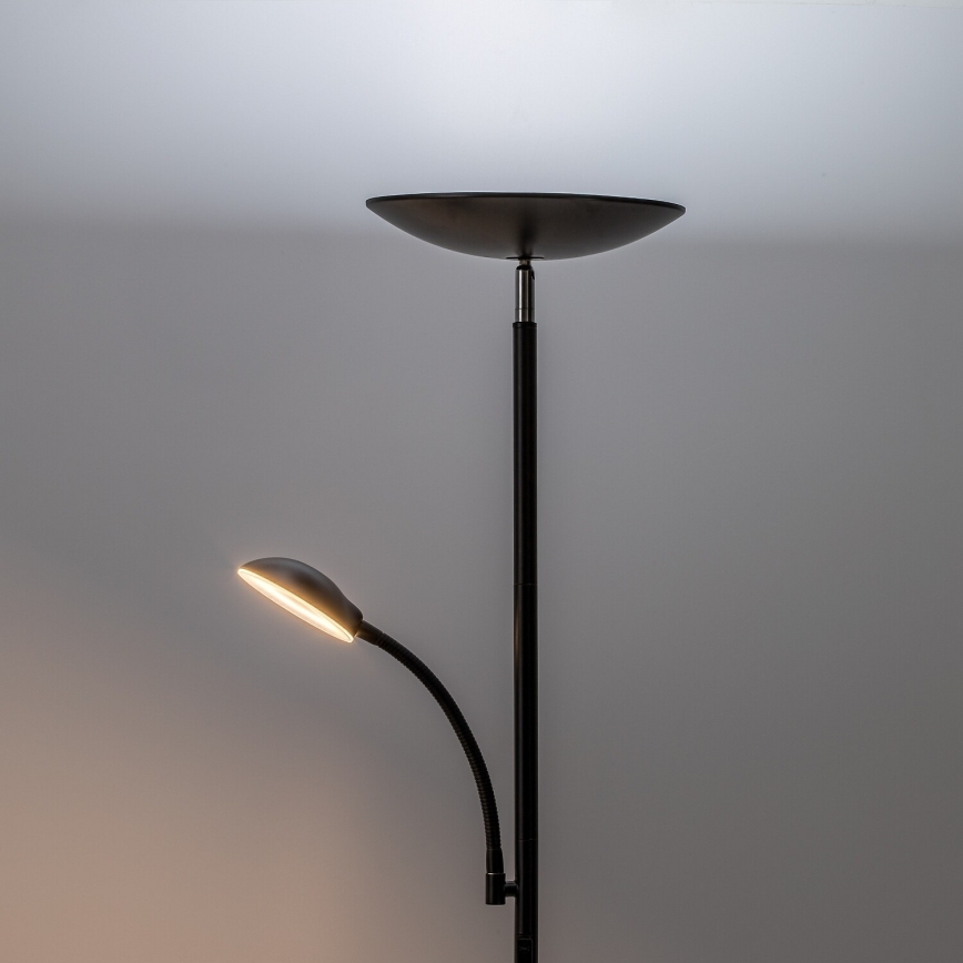 Rabalux - LED Stmívatelná stojací lampa LED/23W/230V 3000/4200/6500 černá