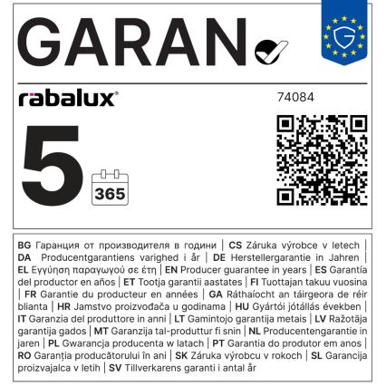 Rabalux - LED Stmívatelná stojací lampa LED/23W/230V 3000/4200/6500 černá