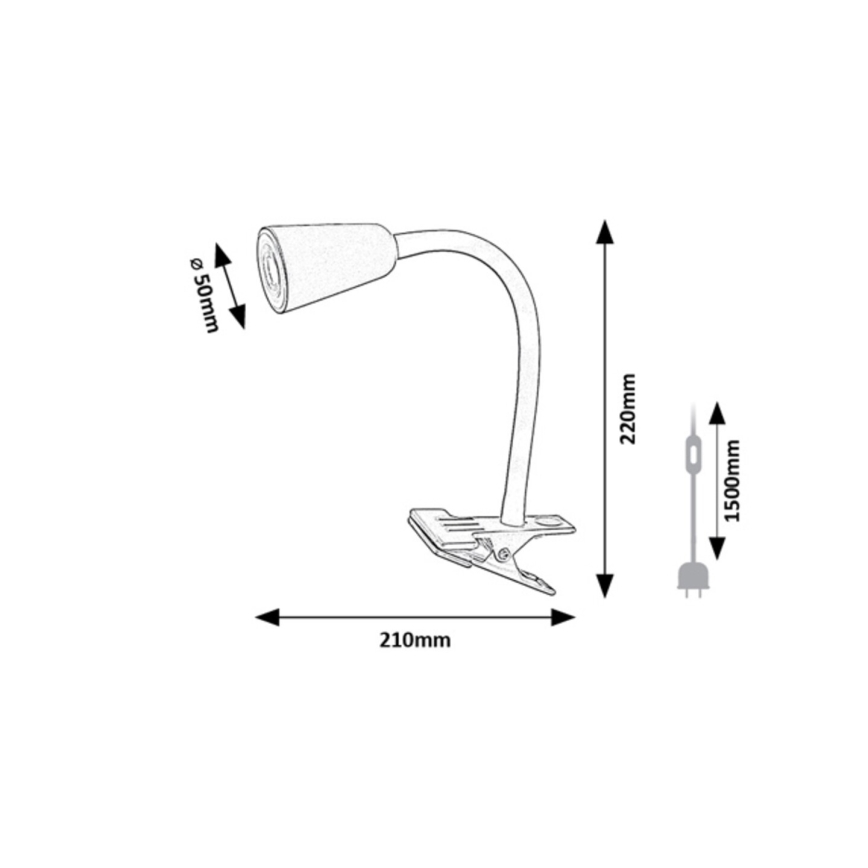 Rabalux - Stolní lampa s klipem 1xGU10/7W/230V oranžová