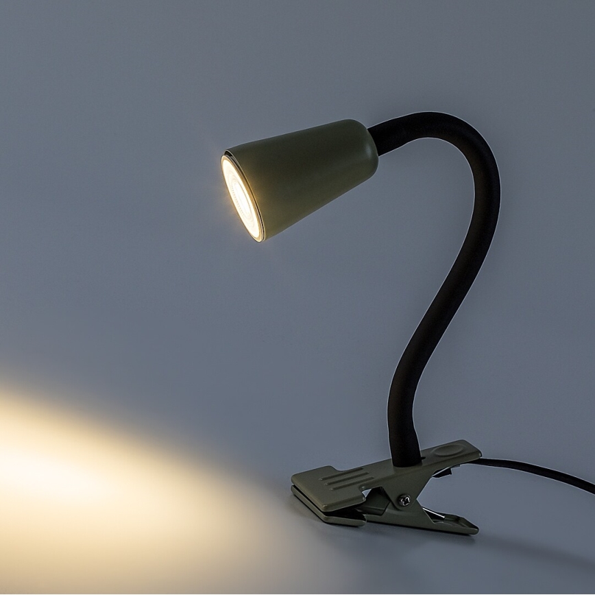 Rabalux - Stolní lampa s klipem 1xGU10/7W/230V khaki