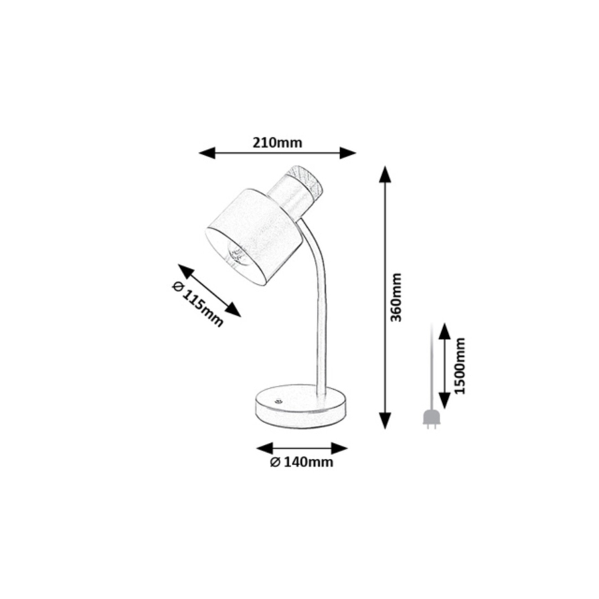 Rabalux - Stolní lampa 1xE27/20W/230V bílá