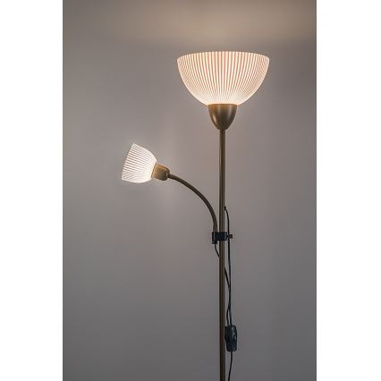 Rabalux - Stojací lampa 1xE27/60W/230V + 1xE14/25W béžová