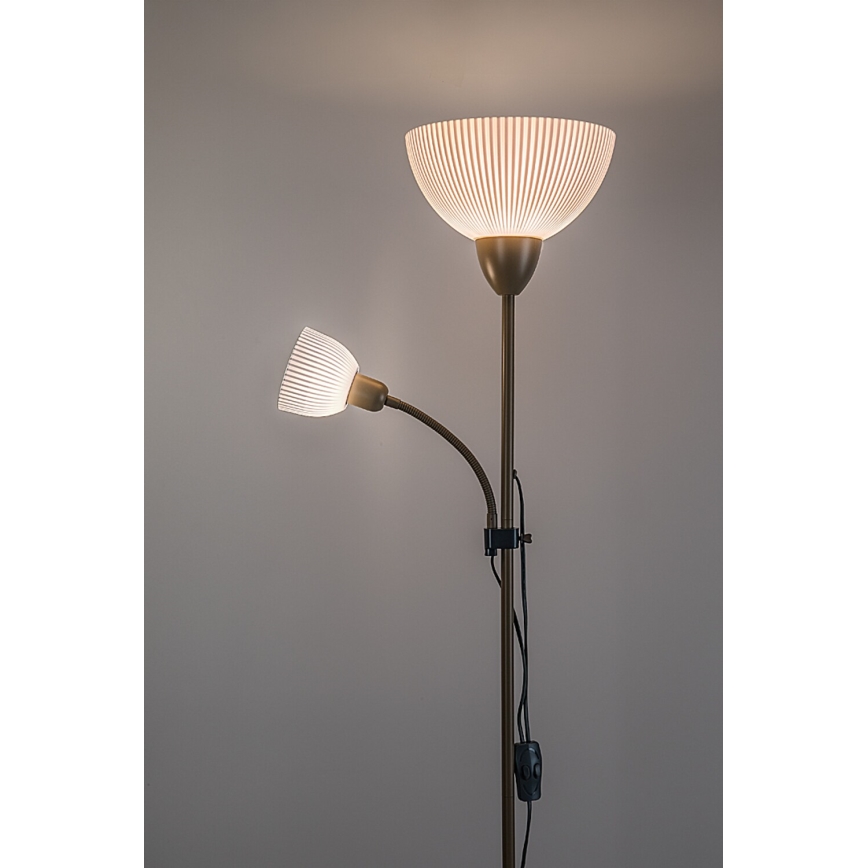 Rabalux - Stojací lampa 1xE27/60W/230V + 1xE14/25W béžová