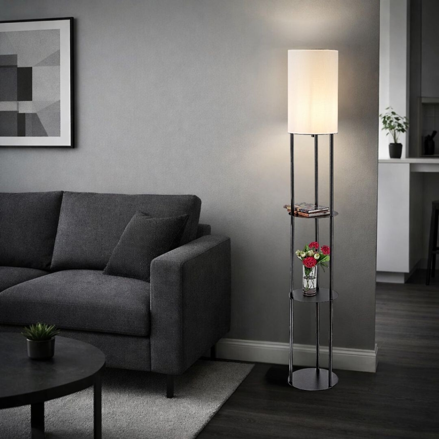 Rabalux - Stojací lampa s poličkami 1xE27/40W/230V černá