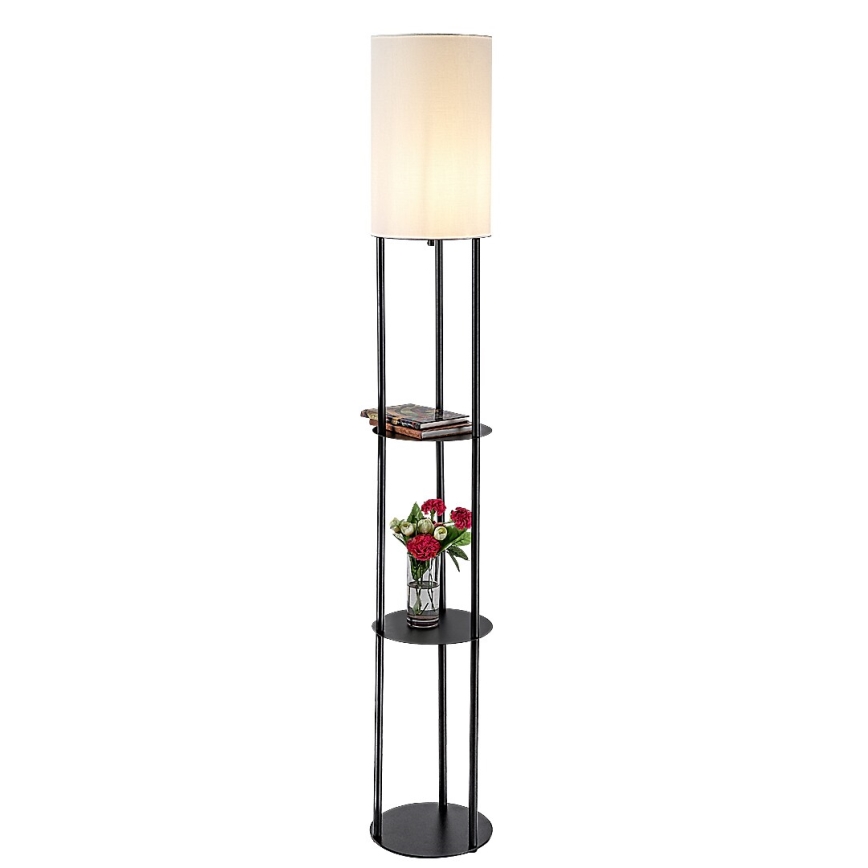 Rabalux - Stojací lampa s poličkami 1xE27/40W/230V černá