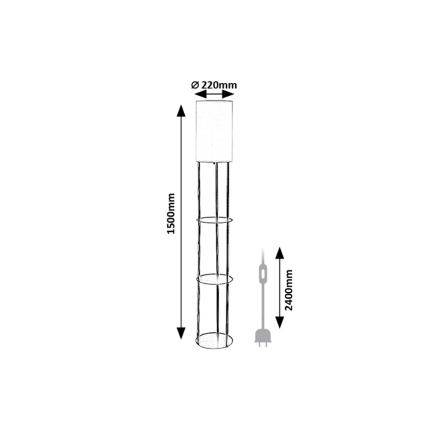 Rabalux - Stojací lampa s poličkami 1xE27/40W/230V černá