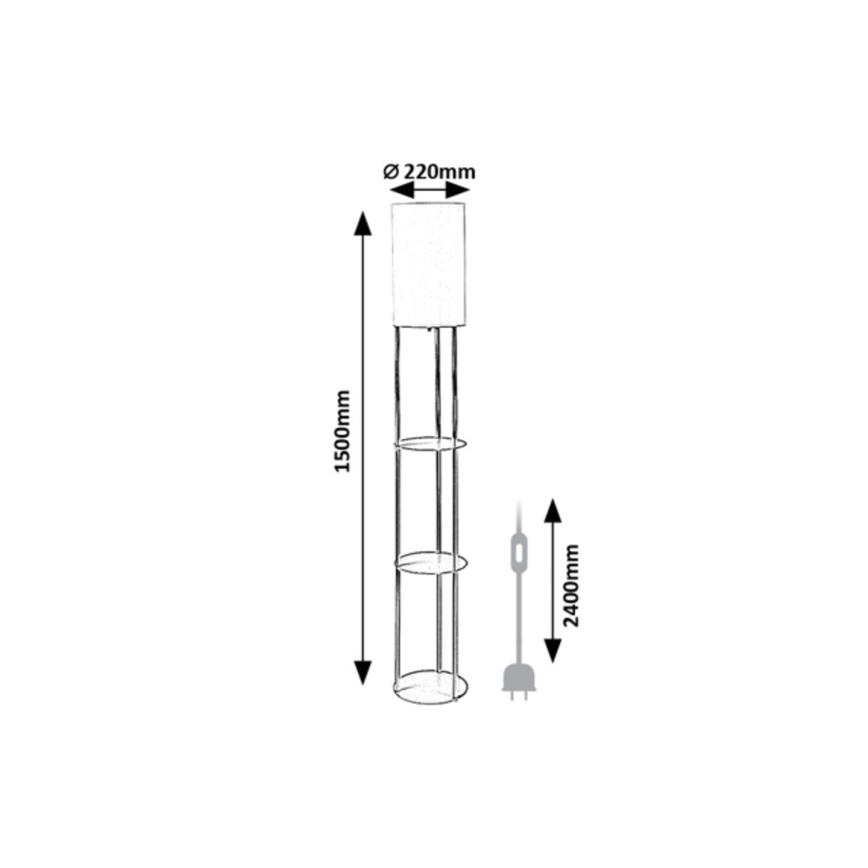 Rabalux - Stojací lampa s poličkami 1xE27/40W/230V béžová