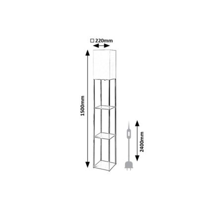Rabalux - Stojací lampa s poličkami 1xE27/40W/230V béžová