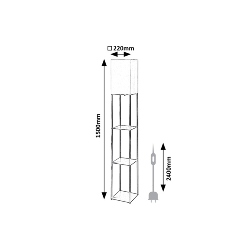 Rabalux - Stojací lampa s poličkami 1xE27/40W/230V béžová
