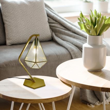 Rabalux - Tiffany vitrážová stolní lampa 1xE14/40W/230V zlatá