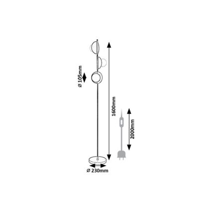 Rabalux - Stojací lampa 3xG9/5W/230V