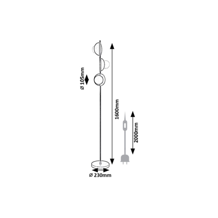 Rabalux - Stojací lampa 3xG9/5W/230V