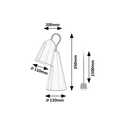 Rabalux - LED Stolní lampa 1xE14/4W/230V černá