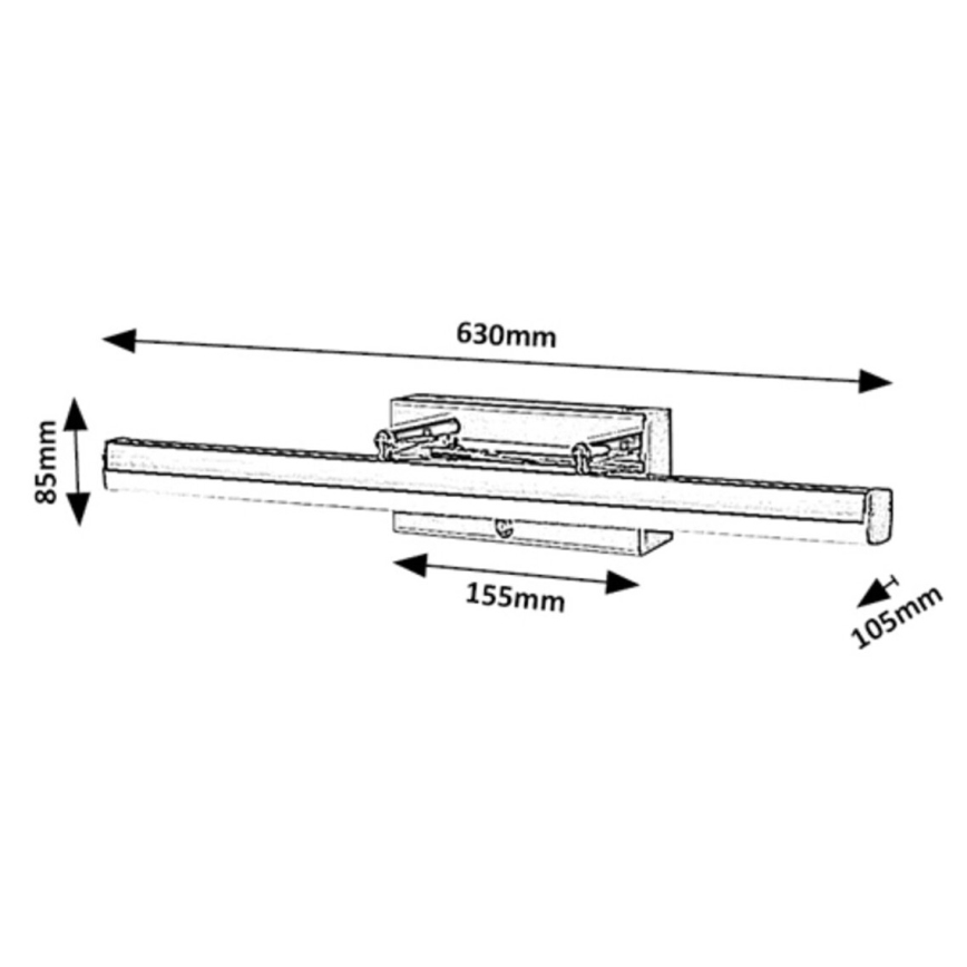 Rabalux - LED Stmívatelné dotykové osvětlení zrcadla LED/20W/230V IP44 3000/4000/6000K 63 cm