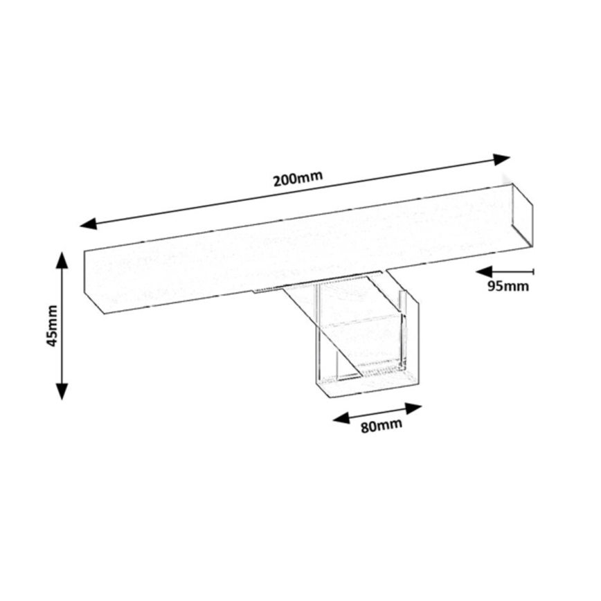 Rabalux - LED Koupelnové osvětlení zrcadla LED/4W/230V IP44 20 cm lesklý chrom