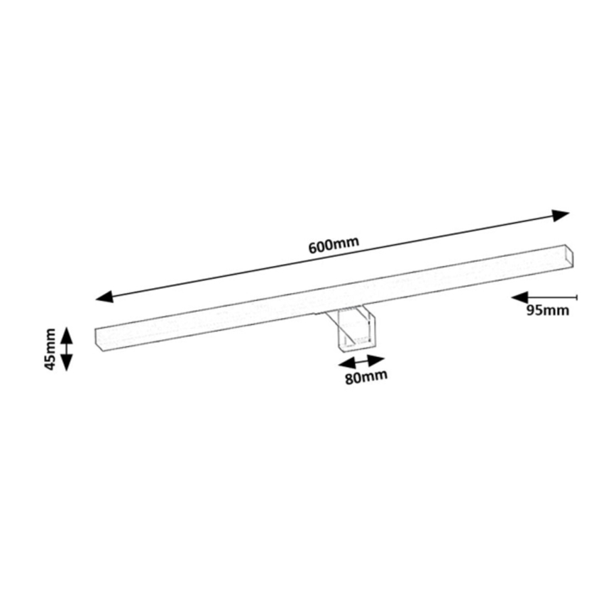 Rabalux - LED Koupelnové osvětlení zrcadla LED/9W/230V IP44 60 cm lesklý chrom