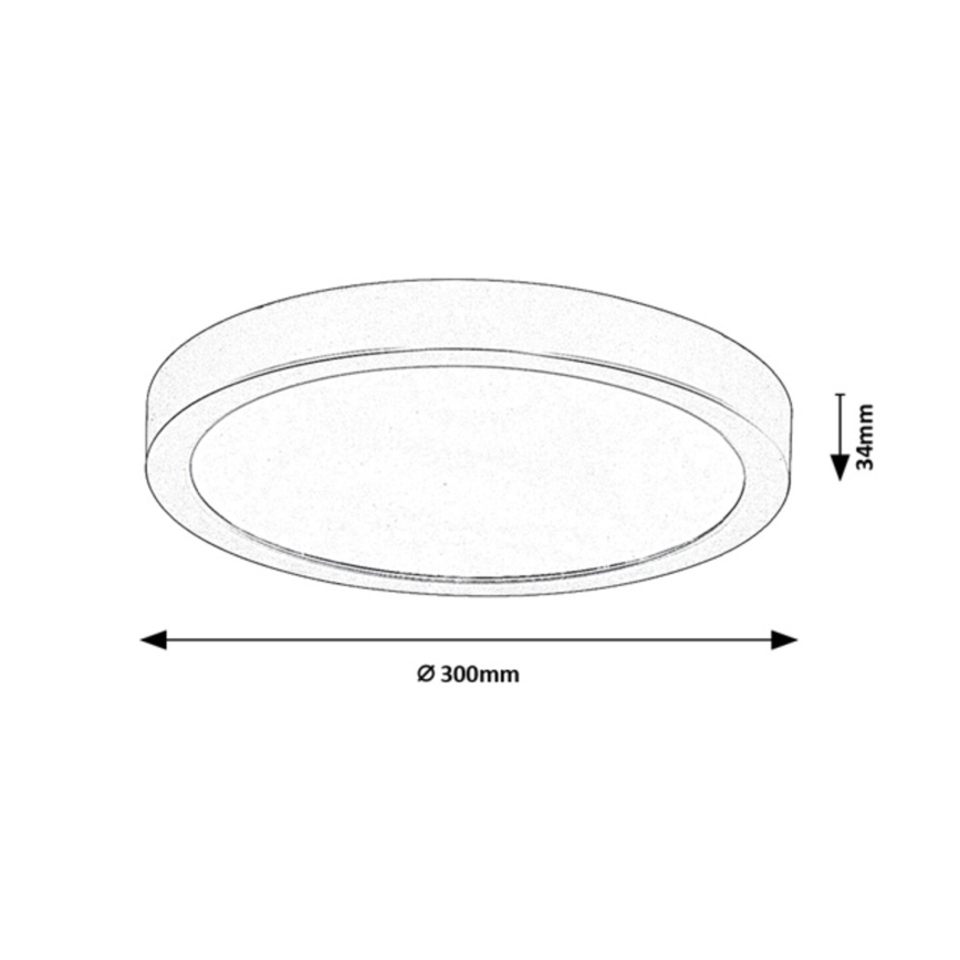 Rabalux - LED Koupelnové stropní svítidlo LED/30W/230V pr. 30 cm IP44 bílá