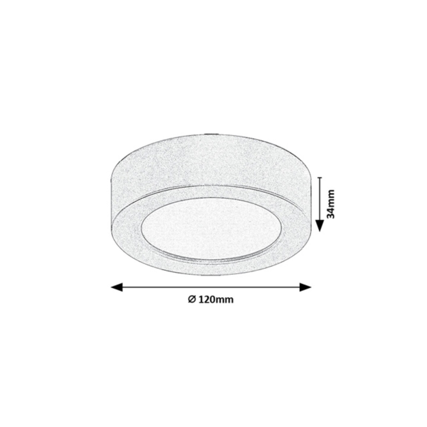 Rabalux - LED Koupelnové stropní svítidlo LED/7W/230V pr. 12 cm IP44 černá