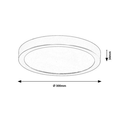 Rabalux - LED Koupelnové stropní svítidlo LED/30W/230V pr. 30 cm IP44 zlatá