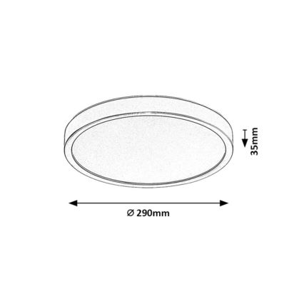 Rabalux - LED Koupelnové stropní svítidlo LED/18W/230V 3000/4000/6000K pr. 29 cm IP44 černá