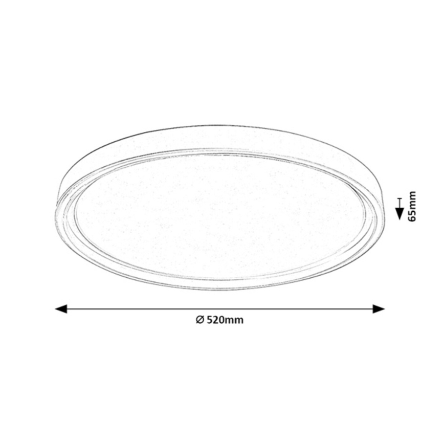 Rabalux - LED Stmívatelné stropní svítidlo LED/54W/230V IP40 3000-6500K pr. 52 cm + dálkové ovládání