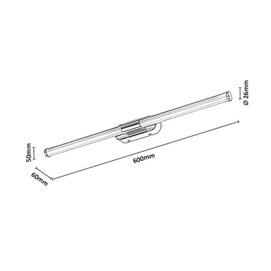 Rabalux - LED Koupelnové osvětlení zrcadla LED/8W/230V IP44 60 cm lesklý chrom