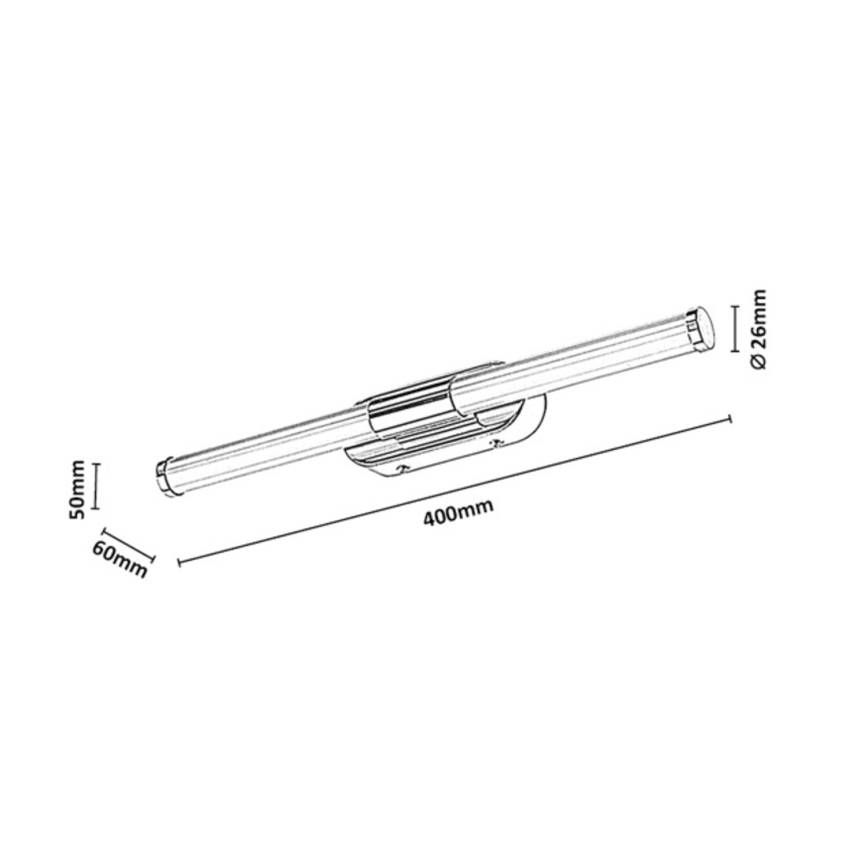 Rabalux - LED Koupelnové osvětlení zrcadla LED/6W/230V IP44 40 cm černá